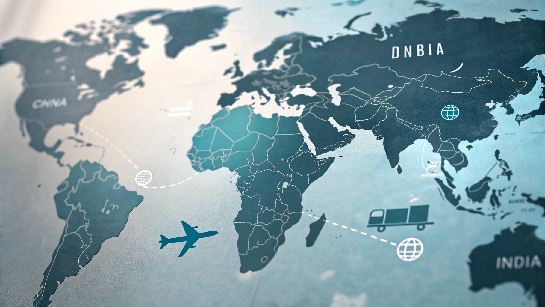 Geographic interactive map highlighting Marketint Asia international office locations
